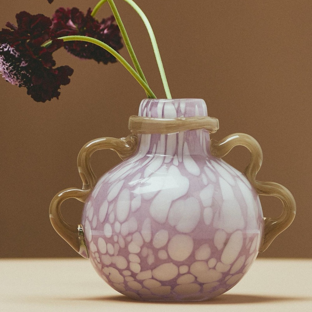 Anthropologie Milou Glass Vase Pink